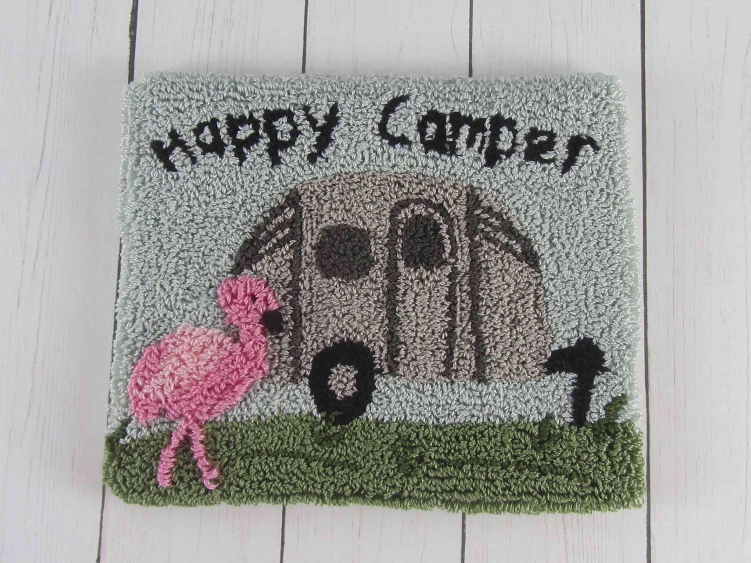 Happy Camper punch needle project