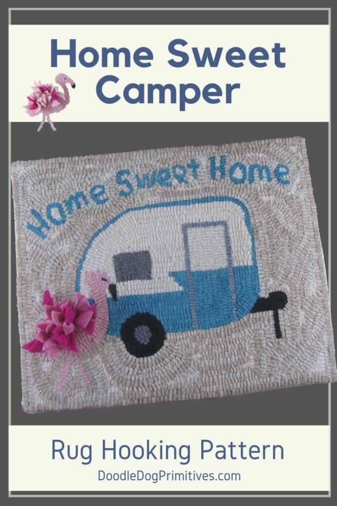 Pin the Camper Hooked Rug Pattern