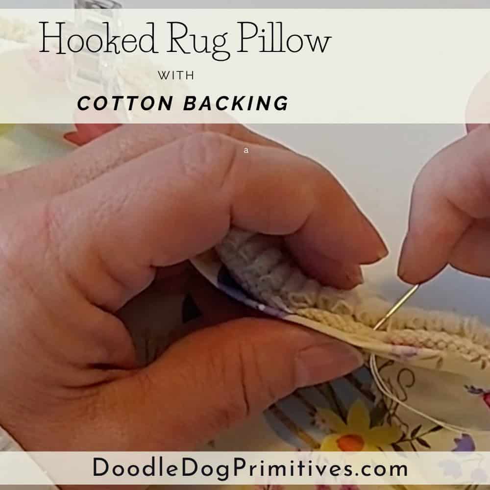 hooked rug pillow backing 