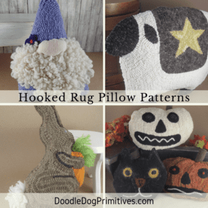 hooked rug pillow patterns