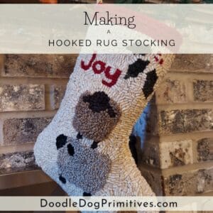 hooked rug stocking