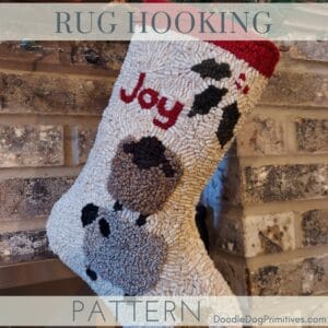 hooked rug stocking