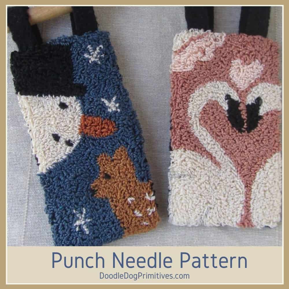 January & February Punch Needle Banners