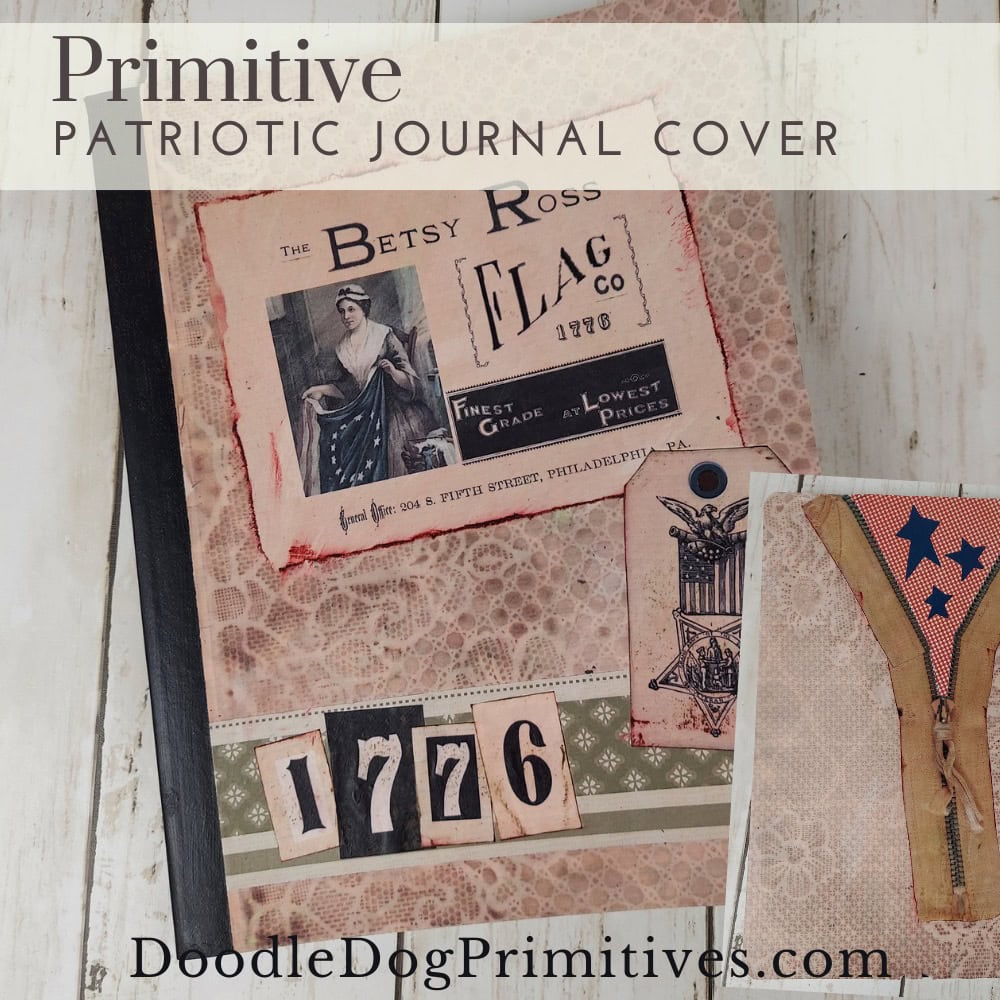 primitive Patriotic journal cover
