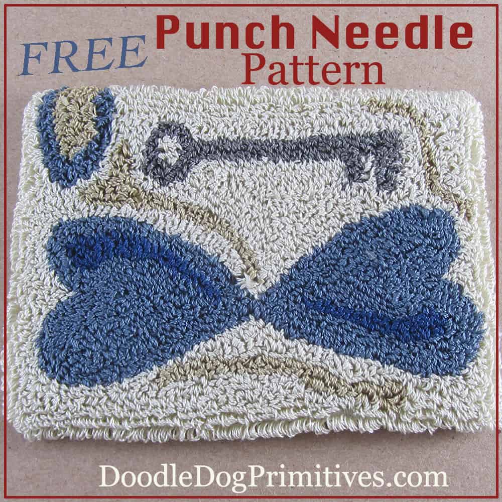 Key to My Heart Free Punch Needle Pattern