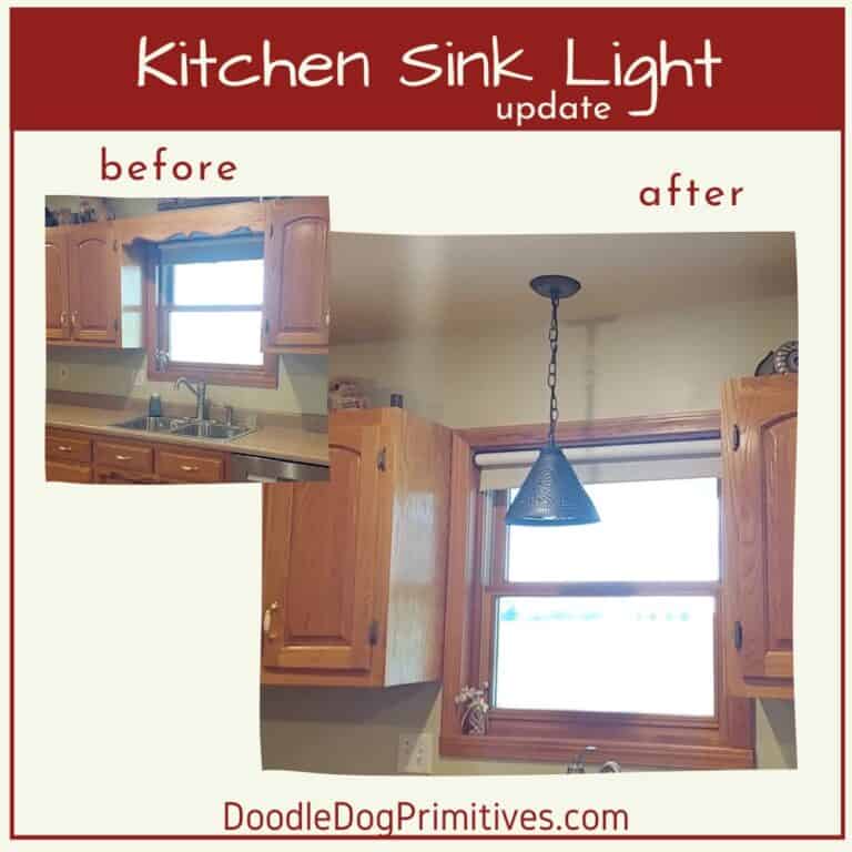 Kitchen Sink Light Update DoodleDog Designs Primitives