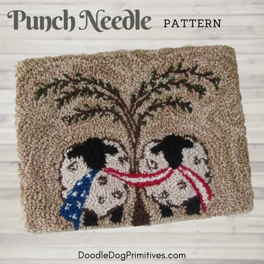 Liberty Lambs punch needle pattern