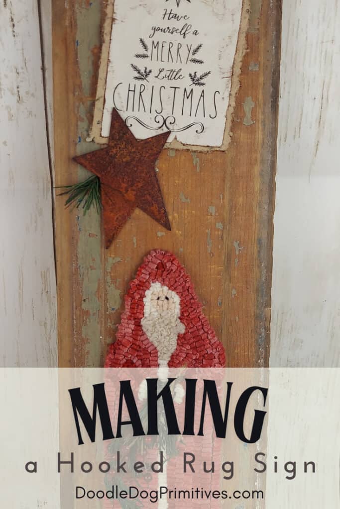 making a hooked rug sign