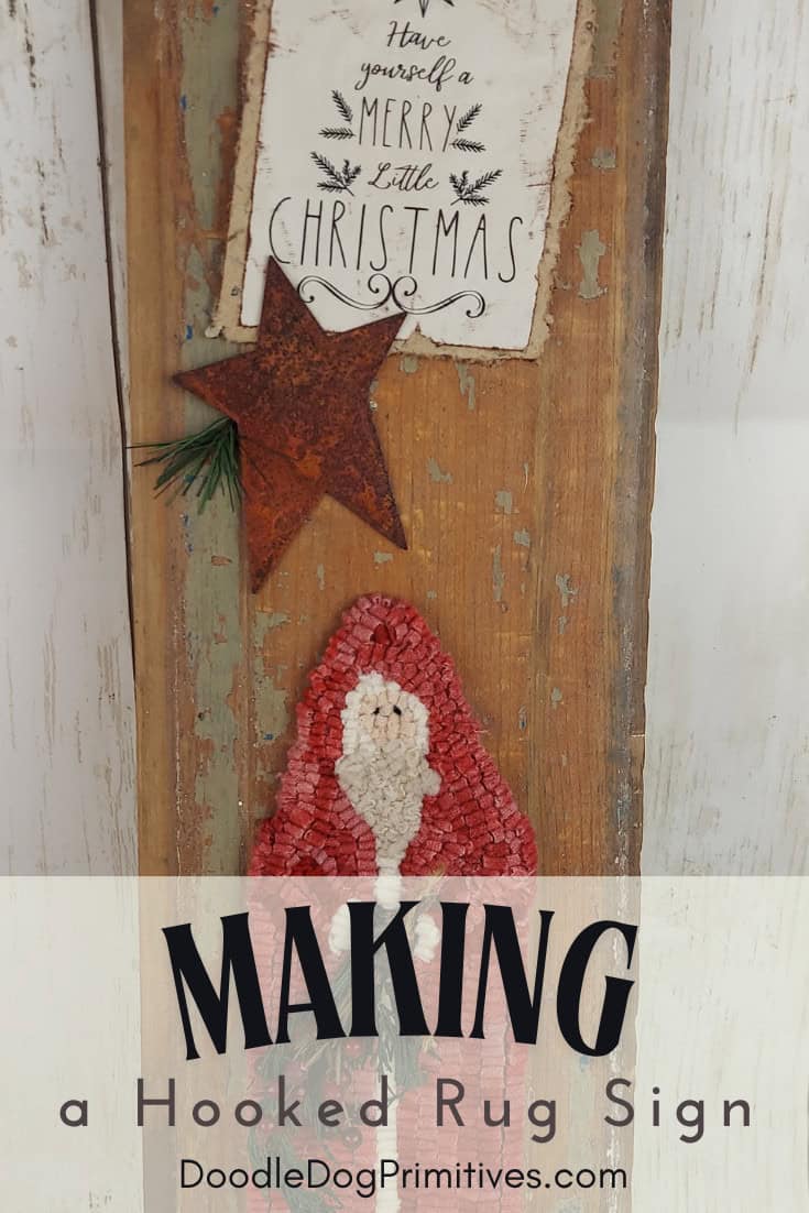 Hooked Rug Label Making a Hooked Rug Sign - DoodleDog Designs Primitives