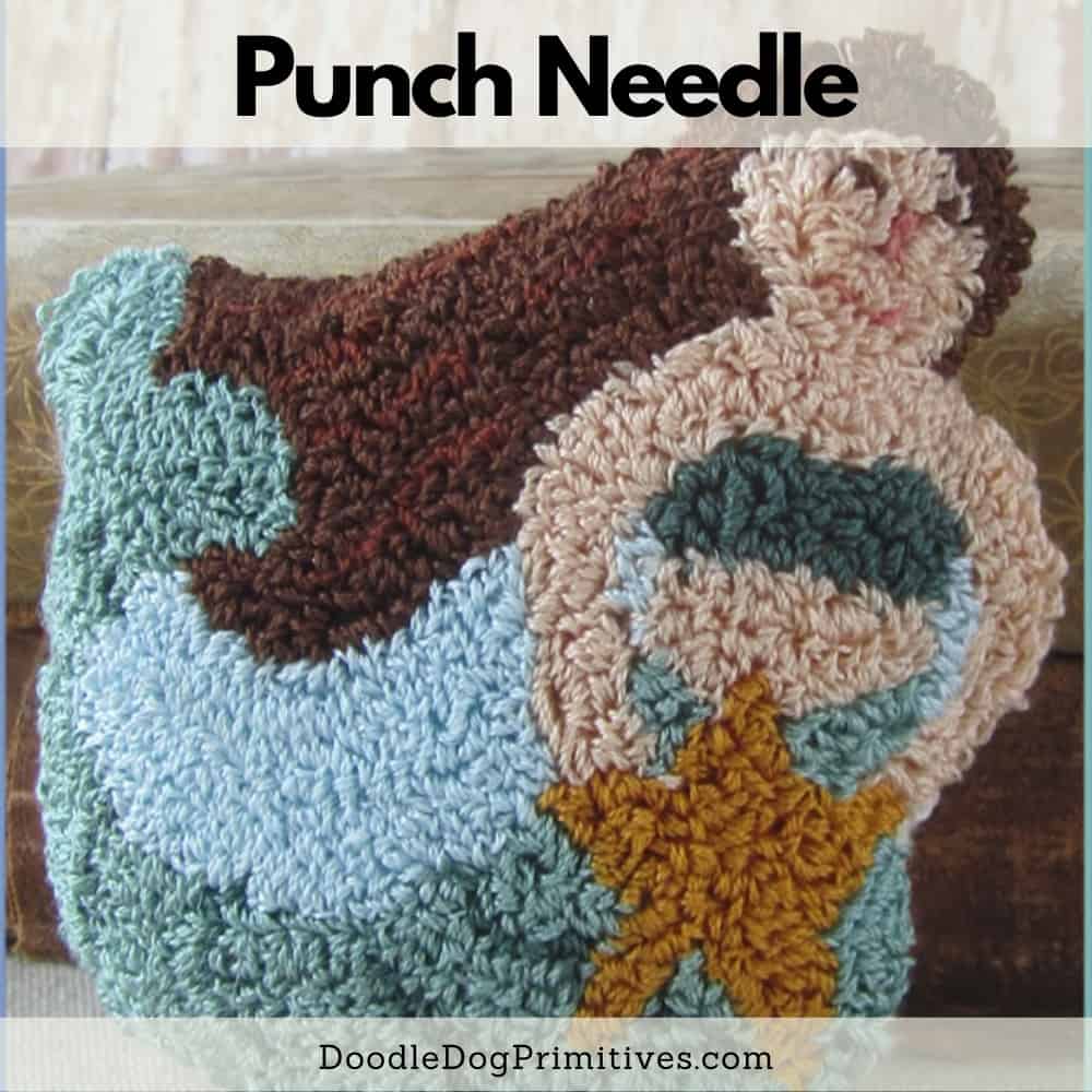 Mermaid punch needle pattern