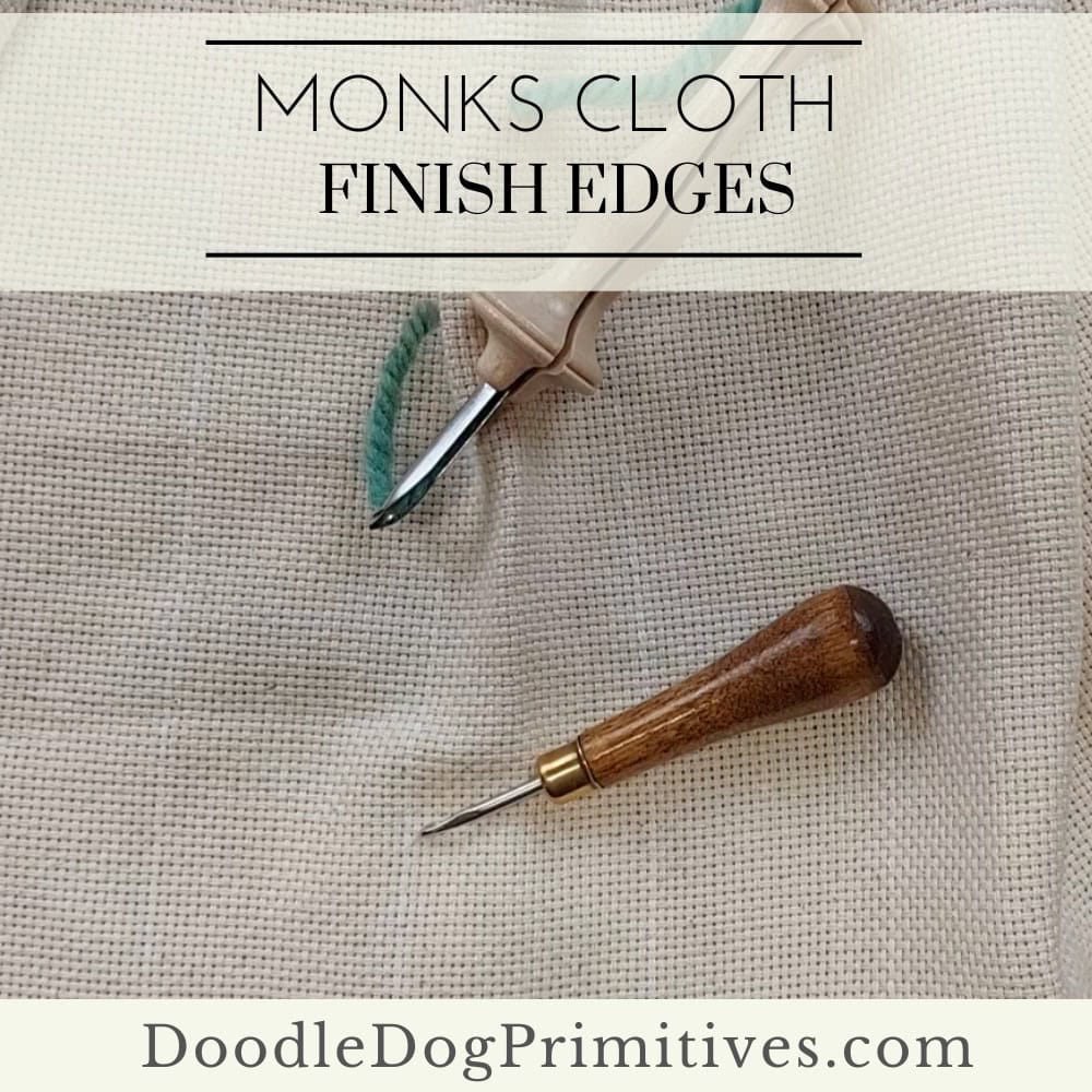 finish edges on monks cloth