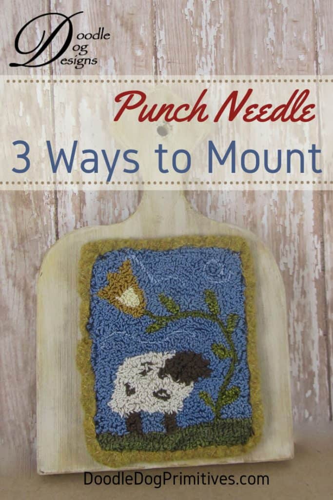 How to mount punchneedle on a hornbook