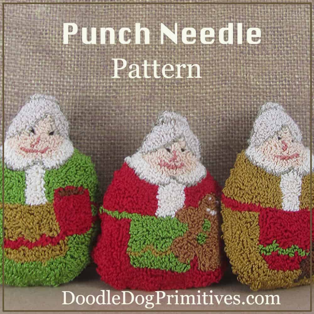 Mrs. Clause punch needle pattern