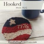patriotic hooked mug rug