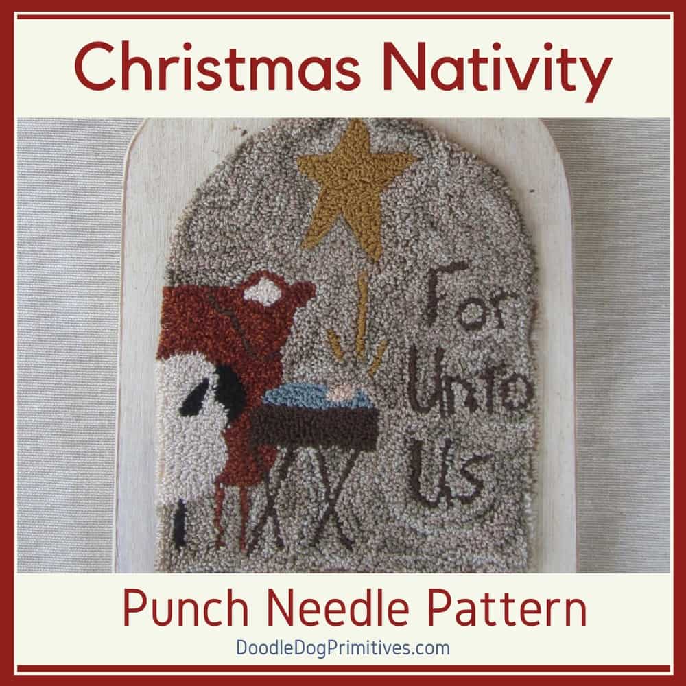 nativity punch needle pattern