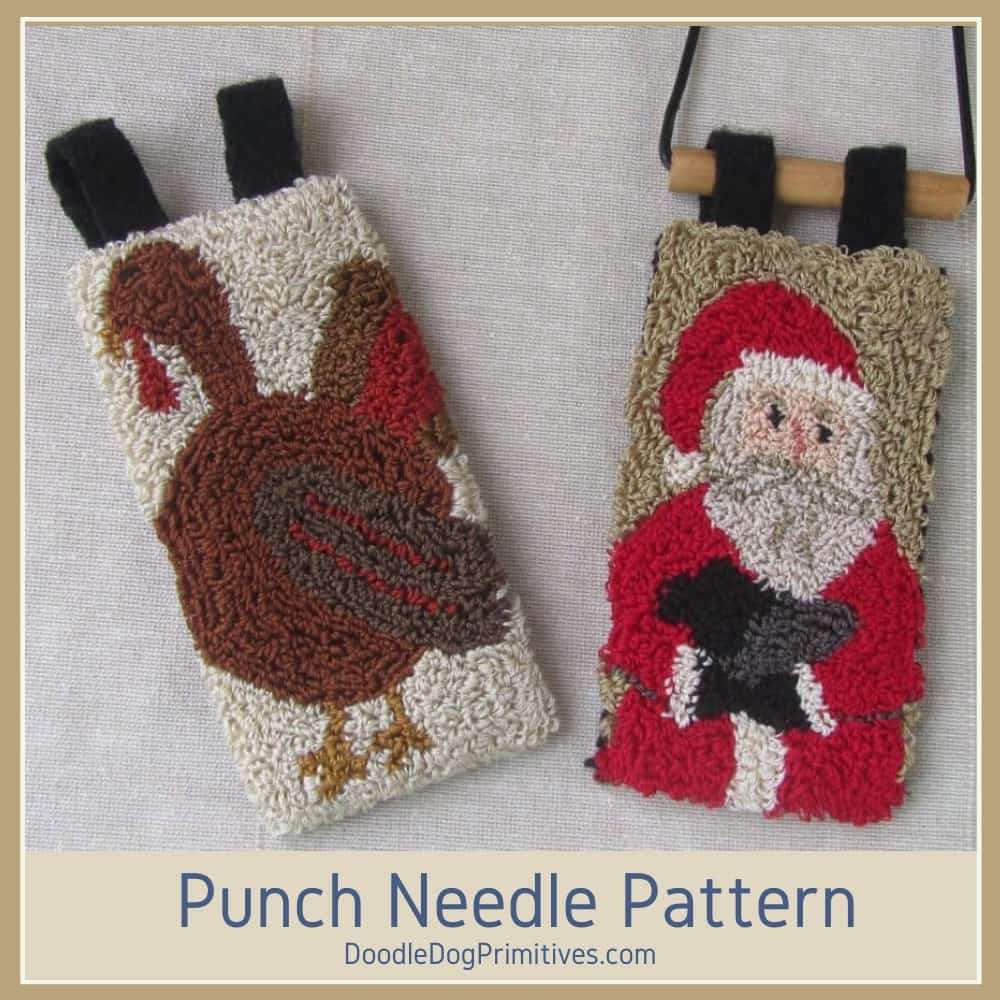 November & December punch needle banners