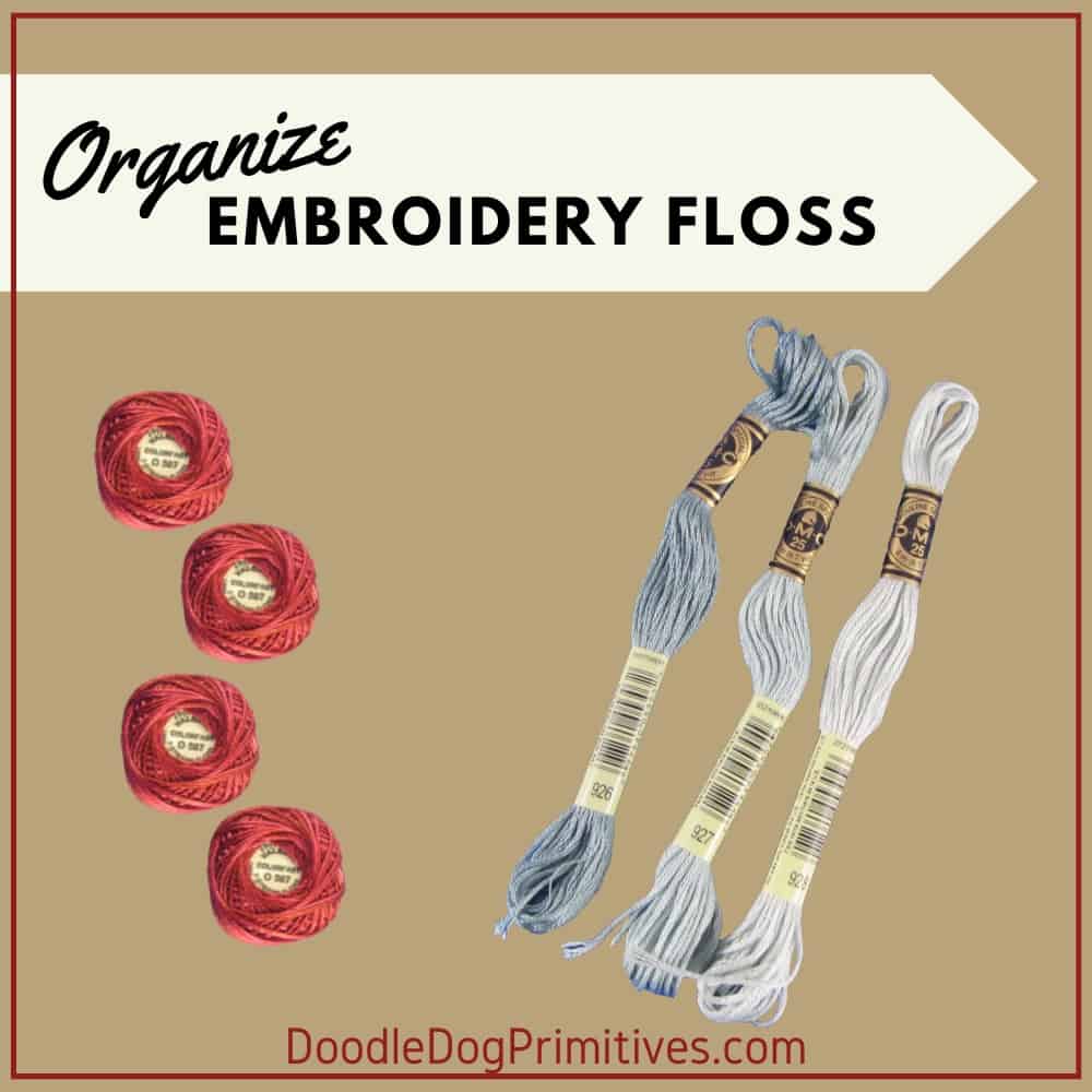 organize embroidery floss