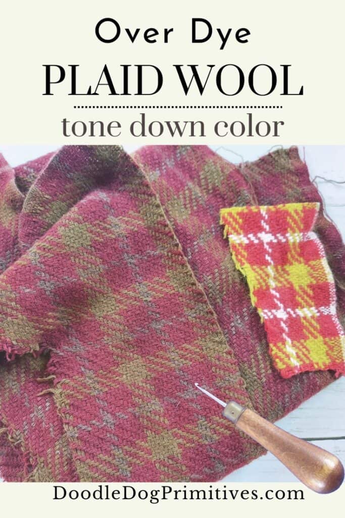 over dye plaid wool