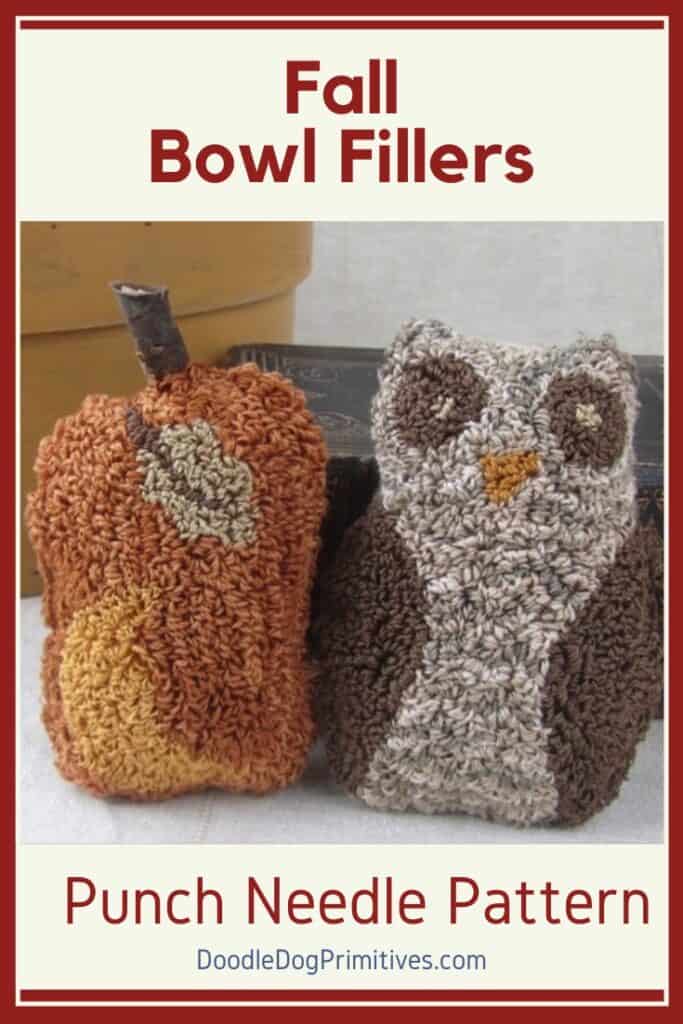 Owl & Pumpkin Punch Needle Pattern