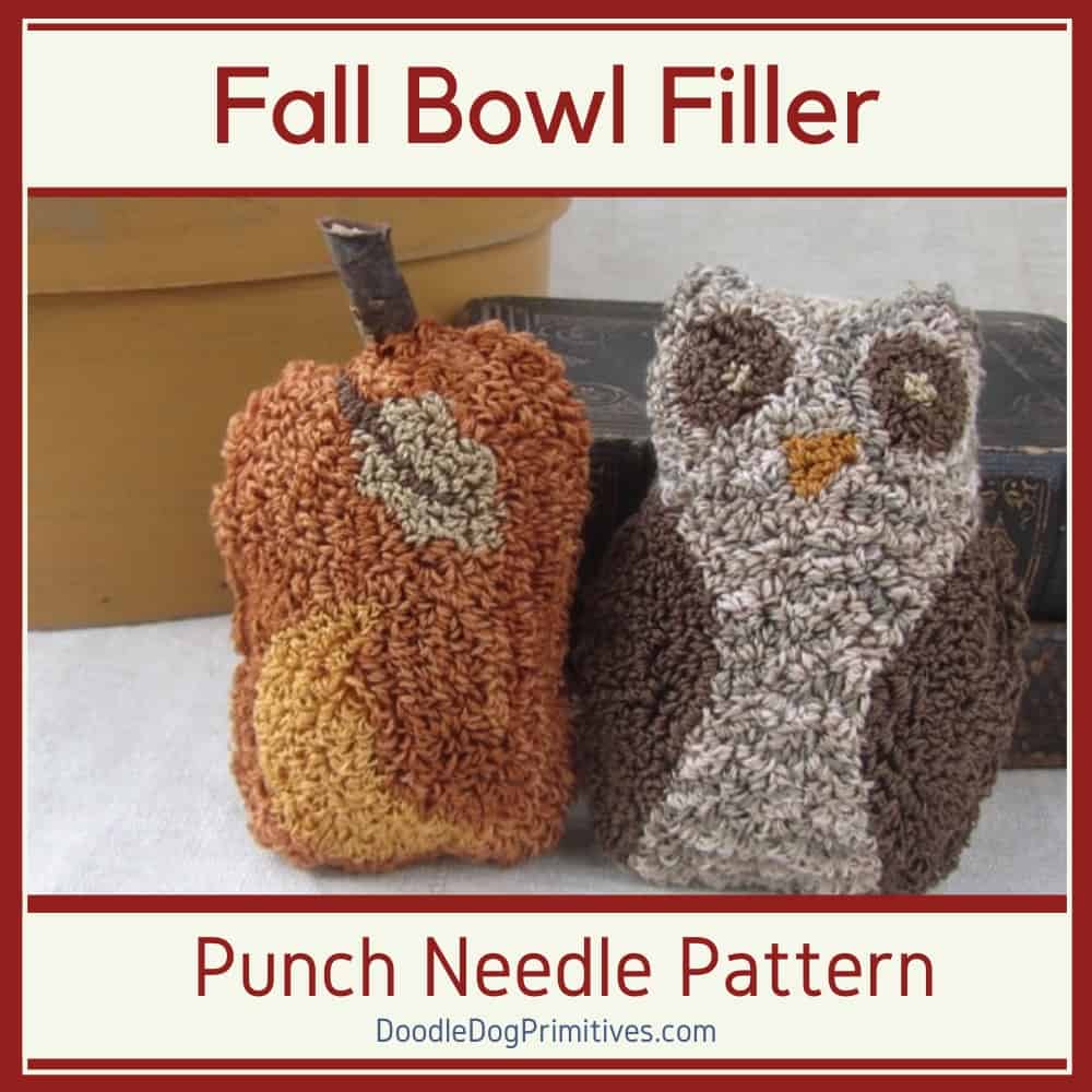 Owl & Pumpkin Punch Needle Pattern