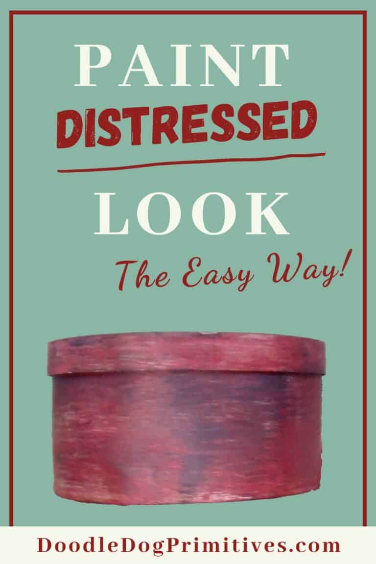 The EASY way to Paint a Distressed Look DoodleDog Primitives