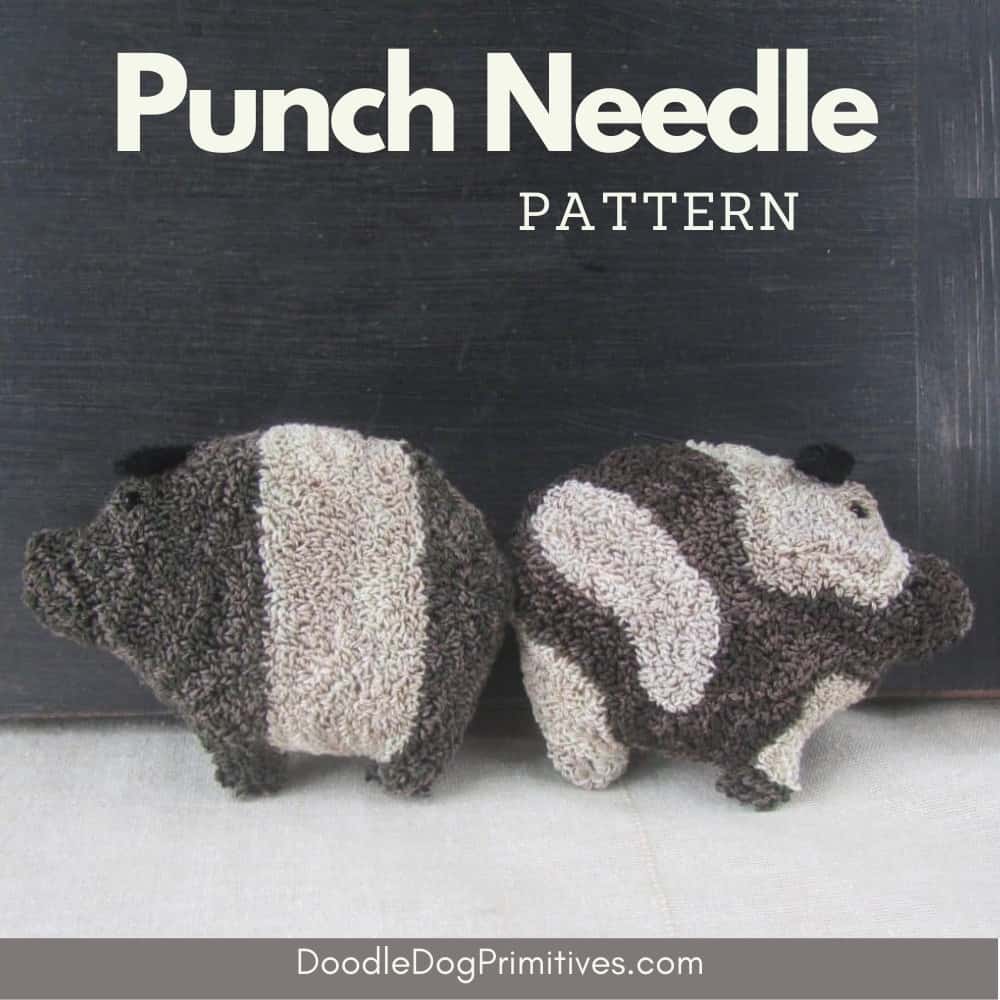 Pigs Punch Needle Pattern