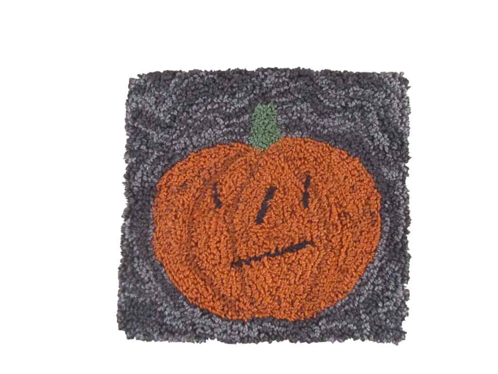 Jack-o-Lantern punch needle pattern