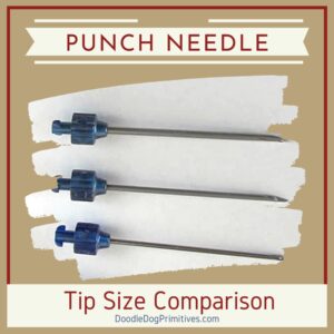 punch needle size comparison