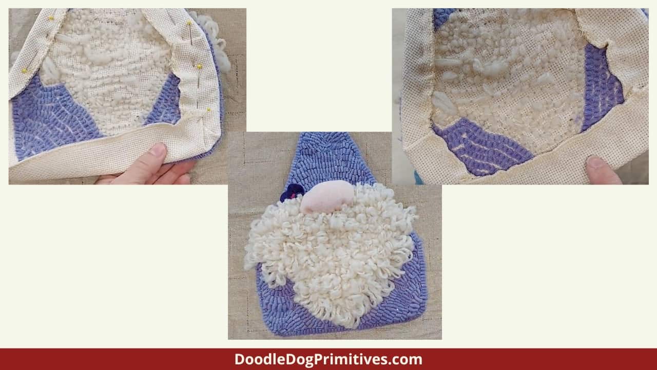 Hooked Rug Shaped Pillow Tutorial DoodleDog Designs
