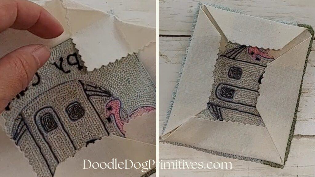 press weavers cloth back