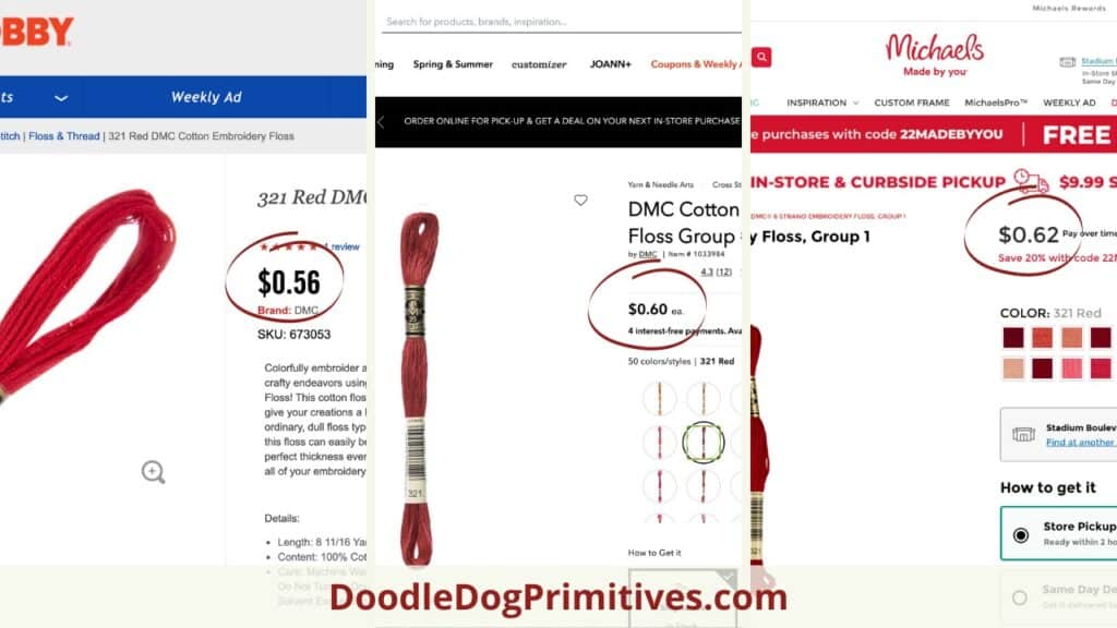 DMC 6 Strand Cotton Embroidery Floss / 321 Red