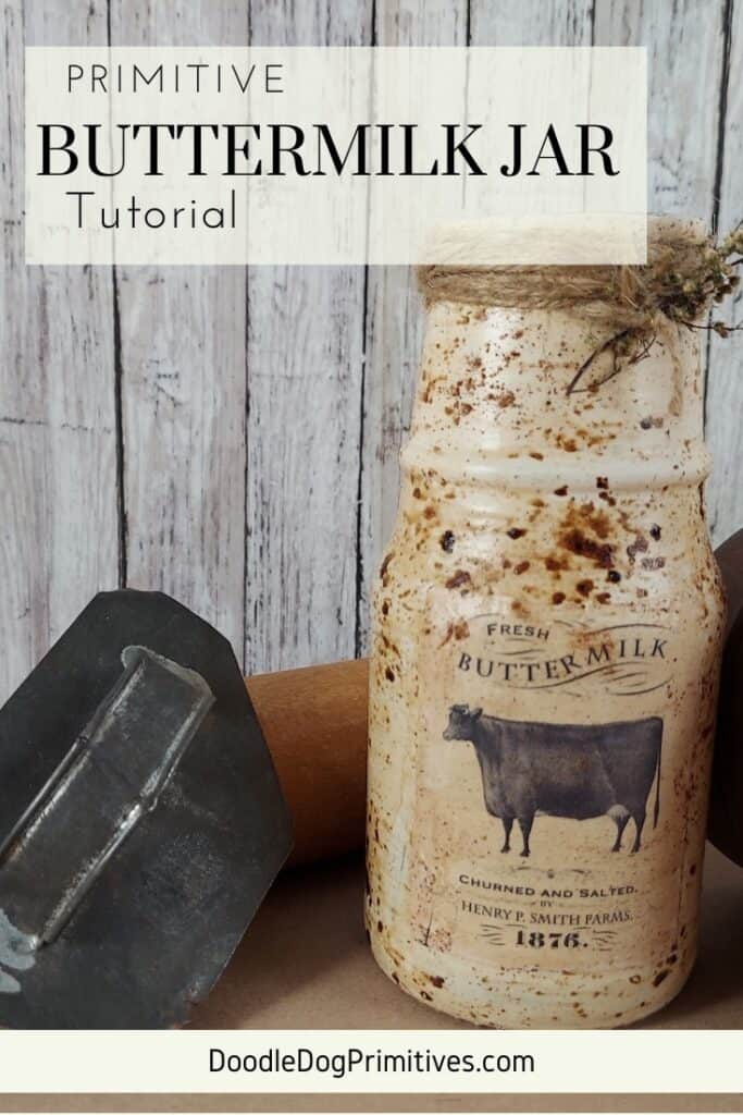 primitive buttermilk pantry jar