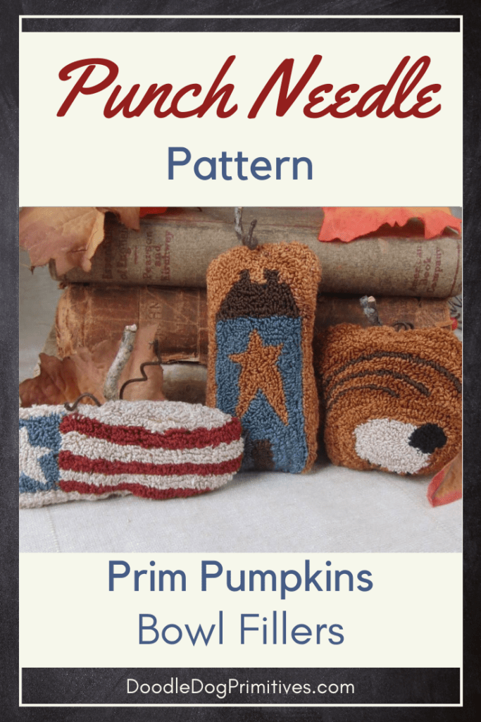 Prim Pumpkins Punch Needle Pattern