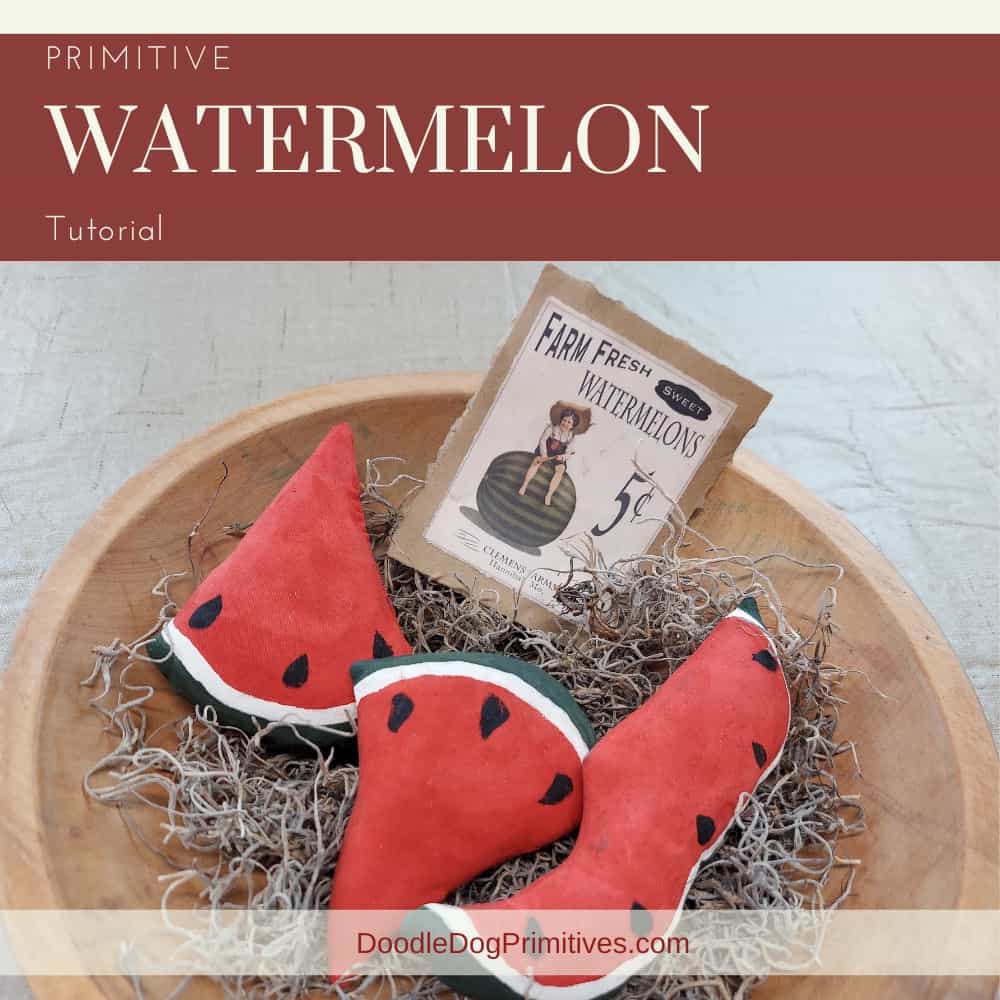 DIY primitive watermelon slices