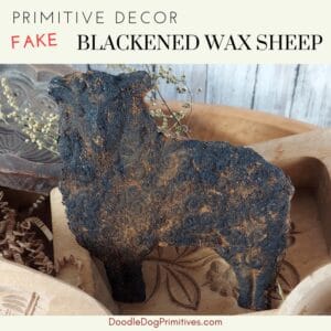 fake blackened wax sheep