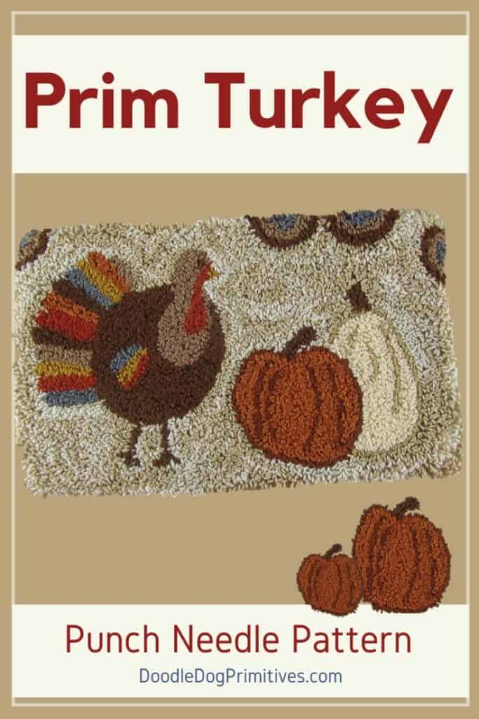 Primitive Turkey Punch Needle Pattern