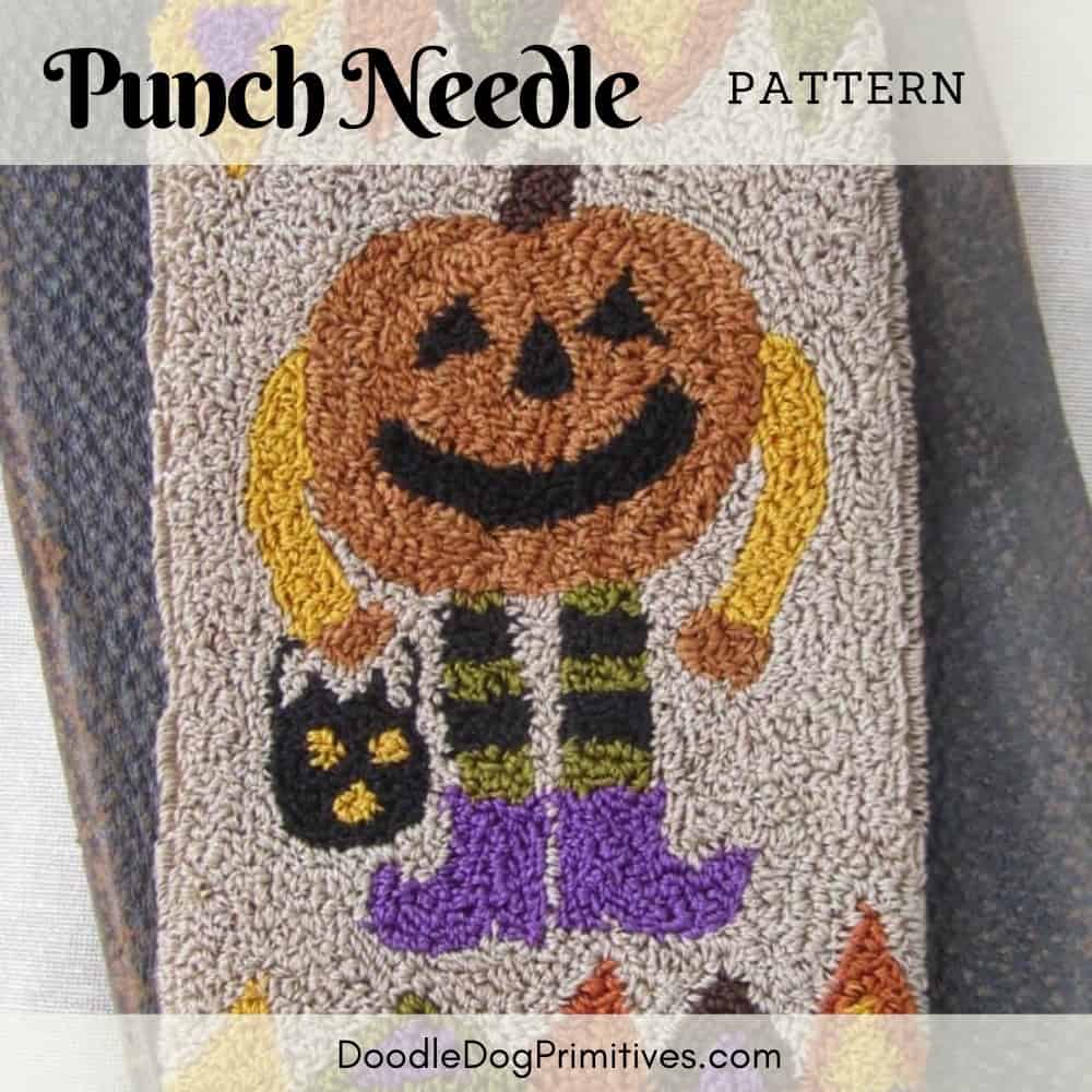 pumpkin man punch needle pattern