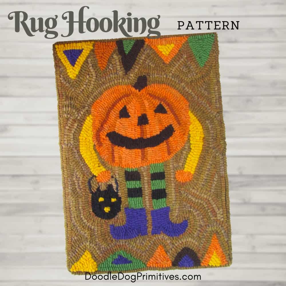 Pumpkin Man Rug Hooking Pattern