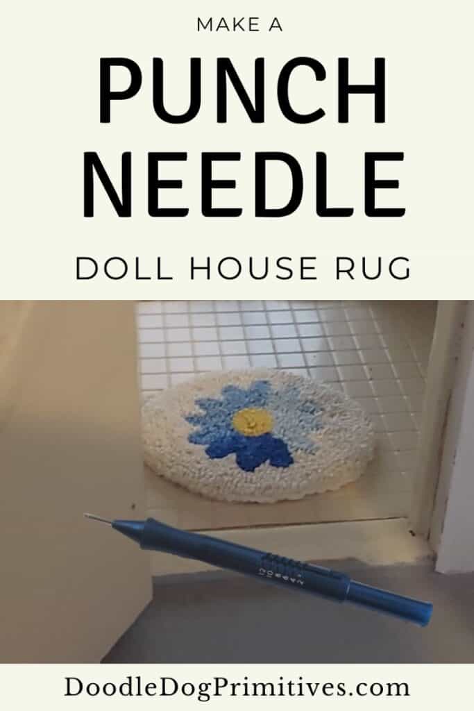 punch needle doll house rug