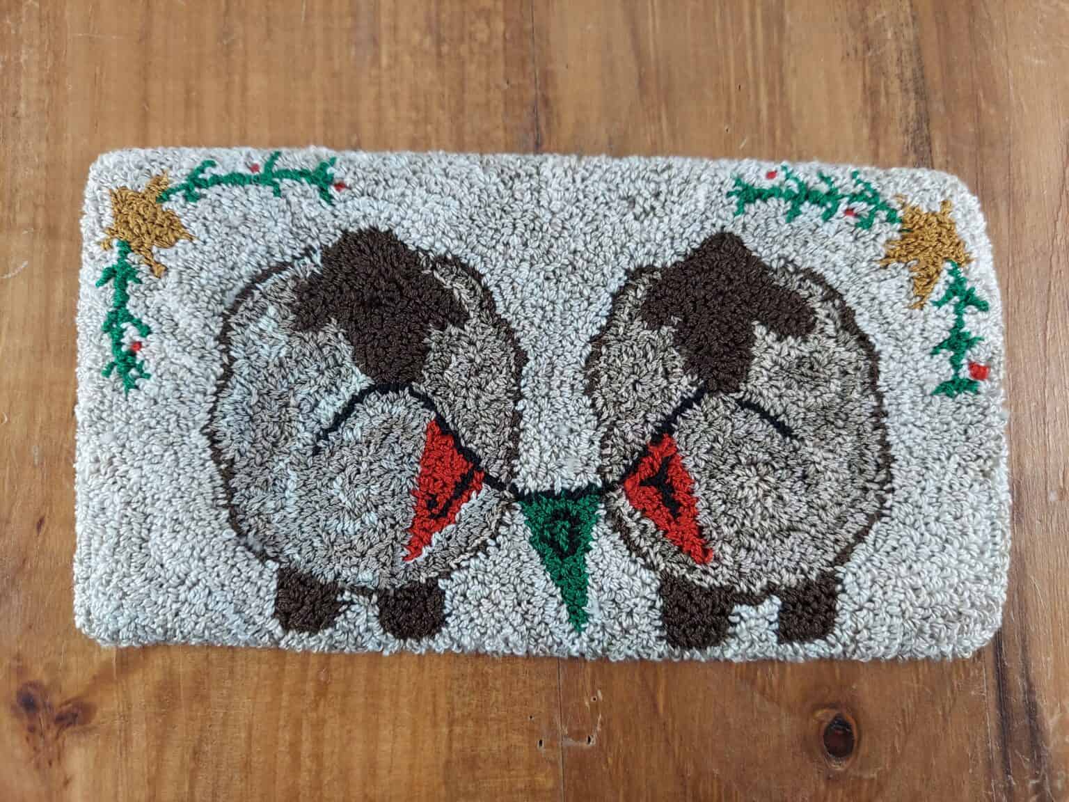 Christmas Sheep Punch Needle Pattern DoodleDog Primitives