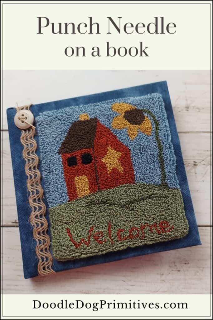 punch needle on a book