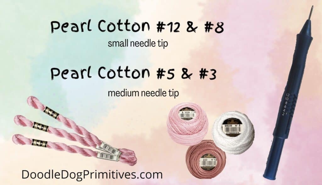 punch needle pearl cotton