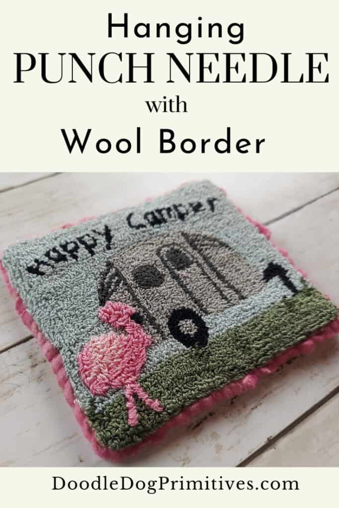 punch needle wool border