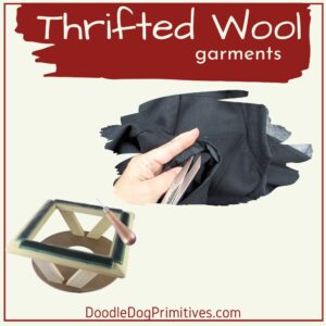Thrifted Wool Garments for rug hooking