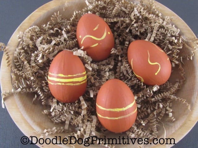 Redware Eggs in a bowl