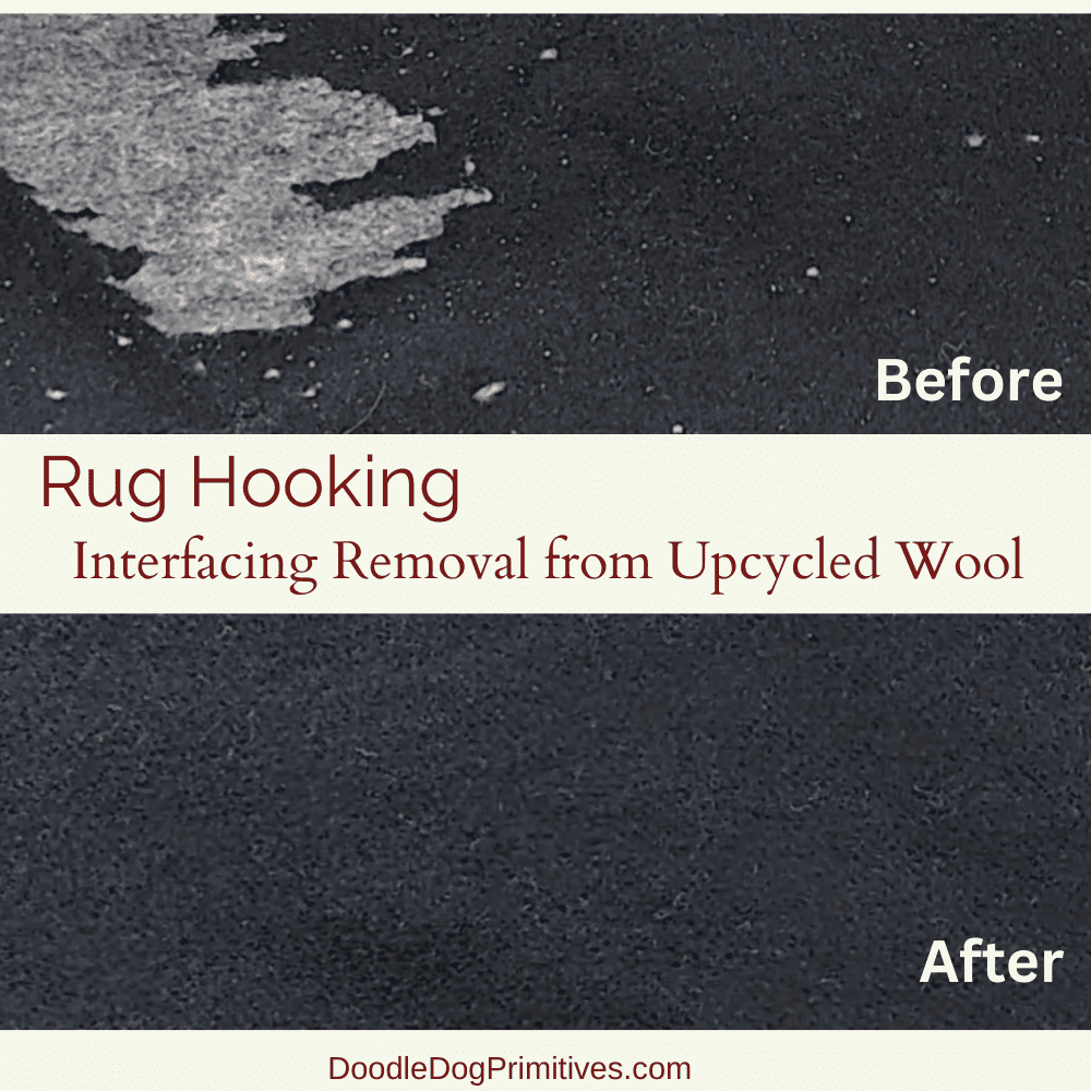 remove interfacing from wool