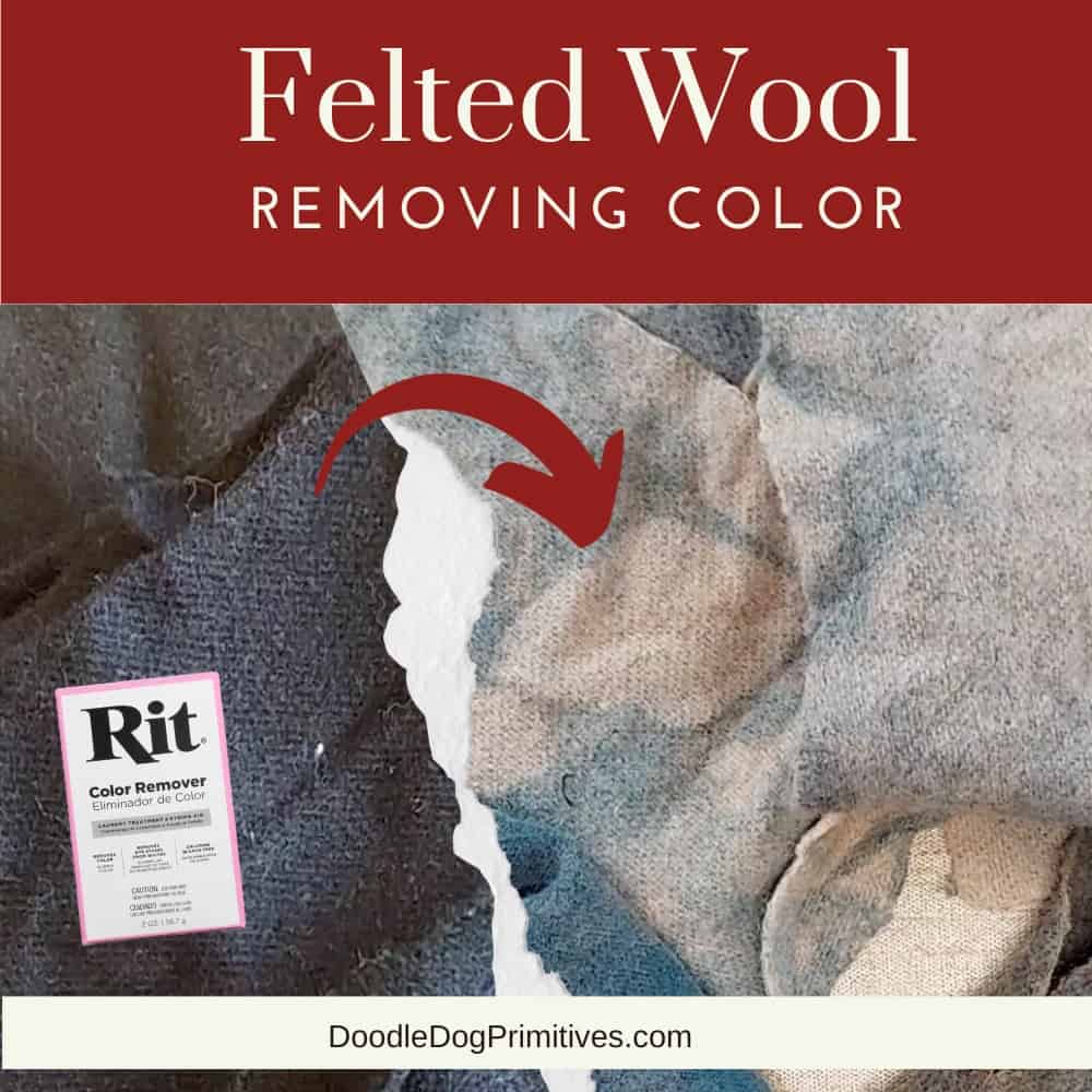 An Experiment Using Color Remover on Recycled Wools for Rug Hooking 