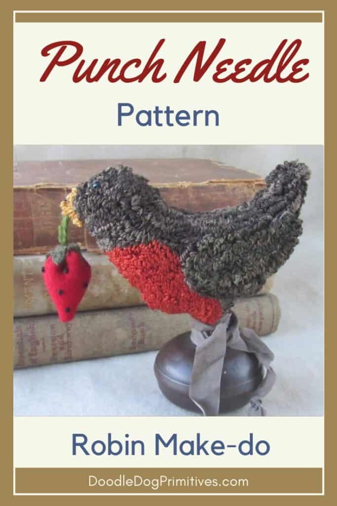 Robin make-do punch needle pattern