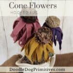 Hooked Rug Cone Flowers