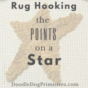 Rug Hooking the Points on a Star